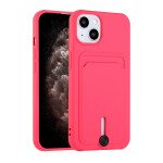 Card Slot Armor Hybrid Case for Apple iPhone 13 [6.1] (Pink)